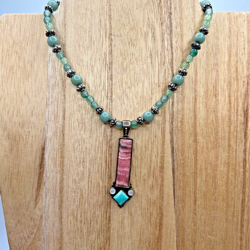 STUDIO BARSE Sterling Silver and Stone Pendant Necklace
